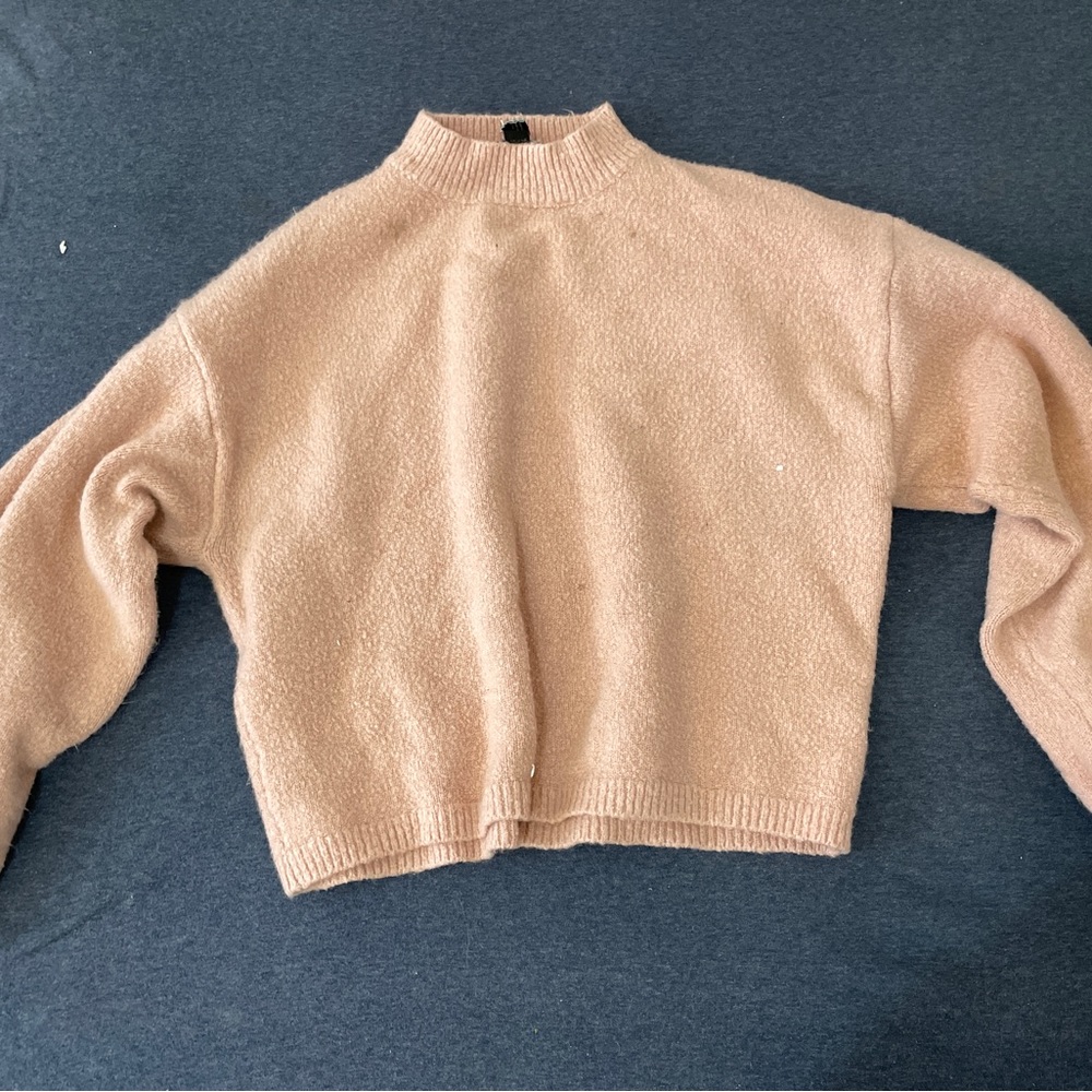 Pink Forever 21 Mock Neck Sweater